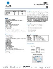 LBB110STR datasheet pdf Clare Inc