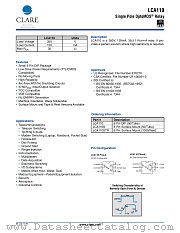 LCA110S datasheet pdf Clare Inc