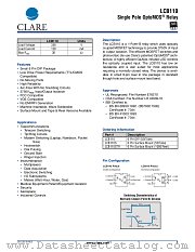 LCB110 datasheet pdf Clare Inc