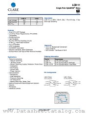 LCB111 datasheet pdf Clare Inc