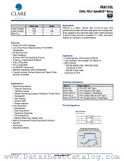 PAA110PLTR datasheet pdf Clare Inc