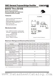B05S datasheet pdf Comchip Technology