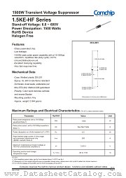 1.5KE300CA-HF datasheet pdf Comchip Technology
