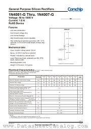 1N4007-G datasheet pdf Comchip Technology