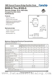 B05S-G datasheet pdf Comchip Technology