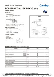 BC848B-G datasheet pdf Comchip Technology