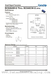 BC848AW-G datasheet pdf Comchip Technology