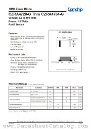 CZRA4741-G datasheet pdf Comchip Technology