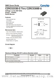 CZRC5355B-G datasheet pdf Comchip Technology