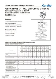 GBPC5001-G datasheet pdf Comchip Technology