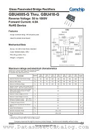 GBU406-G datasheet pdf Comchip Technology
