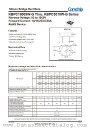 KBPC1008W-G datasheet pdf Comchip Technology