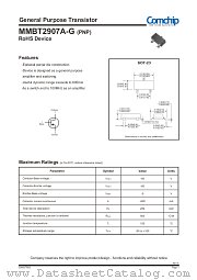 MMBT2907A-G datasheet pdf Comchip Technology