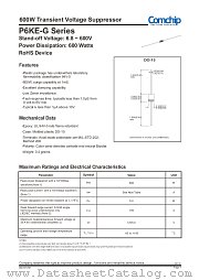 P6KE500CA-G datasheet pdf Comchip Technology
