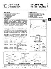 CLC402 datasheet pdf Comlinear Corporation