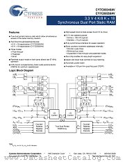 CY7C09349AV-12AXC datasheet pdf Cypress