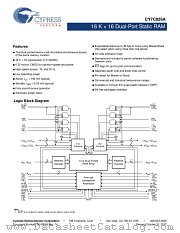 CY7C026A-20AXCT datasheet pdf Cypress