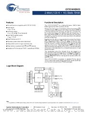 CY7C1011DV33-10BVXI datasheet pdf Cypress