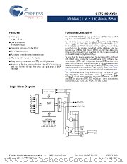 CY7C1061AV33-10BAXI datasheet pdf Cypress