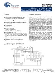 CY7C1460AV33-167AXI datasheet pdf Cypress