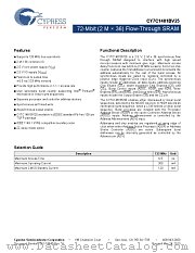 CY7C1481BV25-133AXI datasheet pdf Cypress