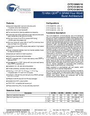 CY7C1513KV18-300BZC datasheet pdf Cypress