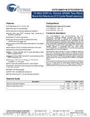 CY7C1568XV18-600BZXC datasheet pdf Cypress