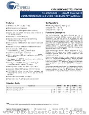 CY7C2168KV18-550BZC datasheet pdf Cypress