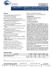 CY7C25652KV18-550BZXC datasheet pdf Cypress