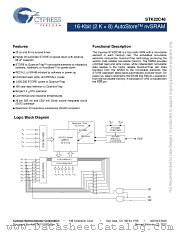STK22C48-NF45 datasheet pdf Cypress