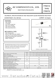 FR605G datasheet pdf DC Components
