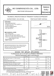 P6KE7.5A datasheet pdf DC Components
