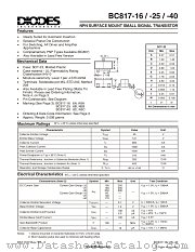 BC817-16 datasheet pdf Diodes