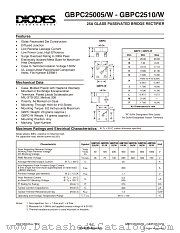 GBPC2506W datasheet pdf Diodes