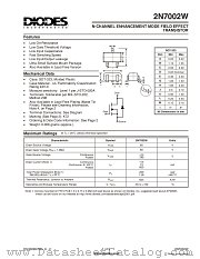 2N7002W datasheet pdf Diodes