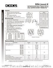 DDA114EK datasheet pdf Diodes