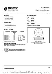DCR1002SF10 datasheet pdf Dynex Semiconductor