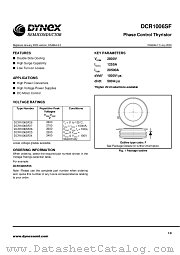 DCR1006SF24 datasheet pdf Dynex Semiconductor