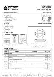 DCR1275SD25 datasheet pdf Dynex Semiconductor