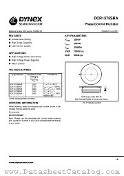 DCR1375SBA25 datasheet pdf Dynex Semiconductor