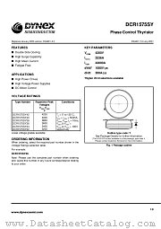 DCR1575SY36 datasheet pdf Dynex Semiconductor