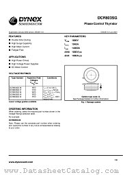 DCR803SG15 datasheet pdf Dynex Semiconductor