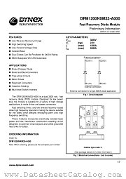 DFM1200NXM33-A000 datasheet pdf Dynex Semiconductor