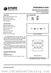 DFM300MXS18-A000 datasheet pdf Dynex Semiconductor