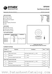 DFS45425 datasheet pdf Dynex Semiconductor