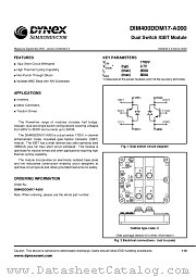 DIM400DDM17-A000 datasheet pdf Dynex Semiconductor