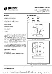 DIM800NSM33-A000 datasheet pdf Dynex Semiconductor