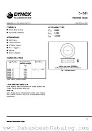 DNB61 datasheet pdf Dynex Semiconductor