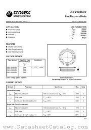 DSF21035SV34 datasheet pdf Dynex Semiconductor