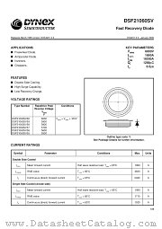 DSF21060SV58 datasheet pdf Dynex Semiconductor